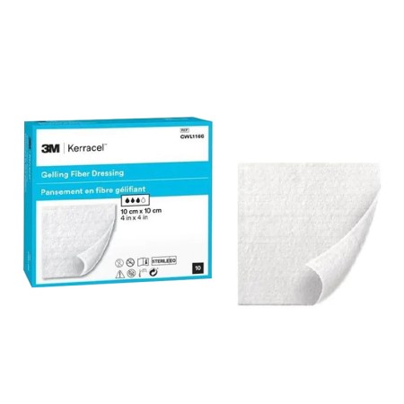 Opatrunek z włókna żelującego kerracel 3m 10x10 cm - opakowanie 10 szt.