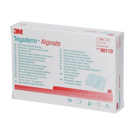 Tegaderm alginate 3m - högintegritets kalciumalginatförband 5x5 cm - förpackning 10 stycken.