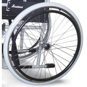 Kompletne tylne koło 24''x 1 3/8'' PU miękkie do wózka inwalidzkiego Mediland M200