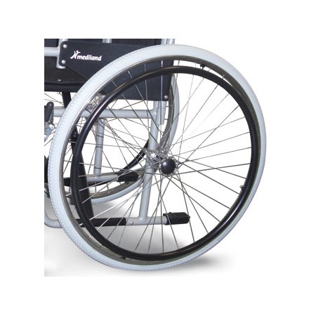 Kompletne tylne koło 24''x 1 3/8'' PU miękkie do wózka inwalidzkiego Mediland M200