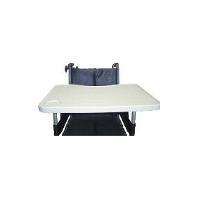 Składany stół roboczy z tworzywa pvc do wózka inwalidzkiego z wgłębieniami i krawędziami