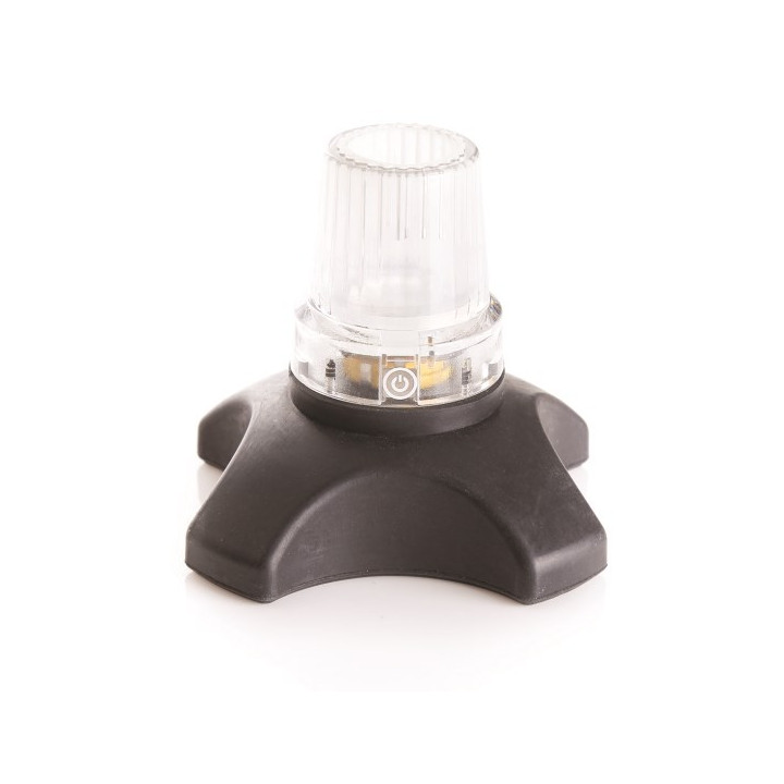 Vârf de baston cu bază lată din cauciuc – lumină LED