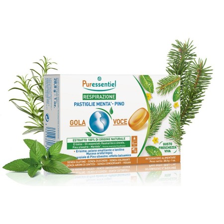 Puressentiel pastiglie menta e pino - 18 caramelle