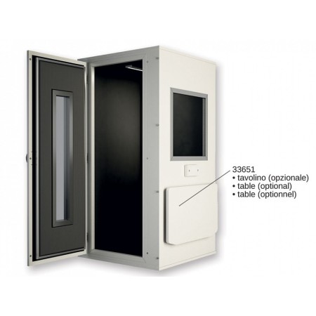 Cabina audiometrica pro 28 premium 96x96x197 cm con ventilazione e porta con finestra