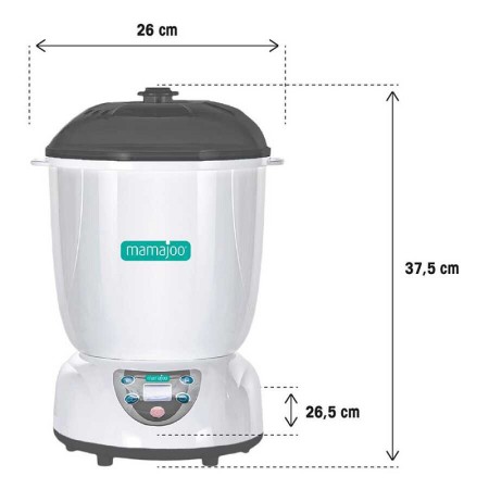Mamajoo 5-v-1 digitální sterilizátor a ohřívač potravin s láhevovými láhemi mmj2020