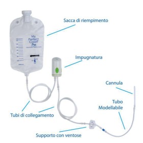 Sistema per il lavaggio intestinale domestico my perfect colon pro