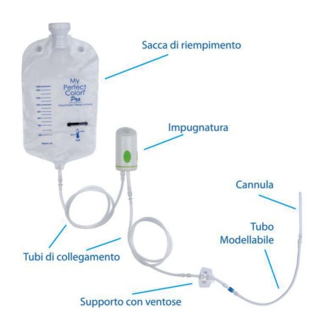 Sistema per il lavaggio intestinale domestico my perfect colon pro
