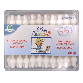 Anatomiczne biodegradowalne patyczki kosmetyczne - 60 patyczków