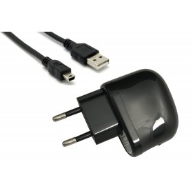 Alimentatore e cavo connessione usb con attacco mini usb