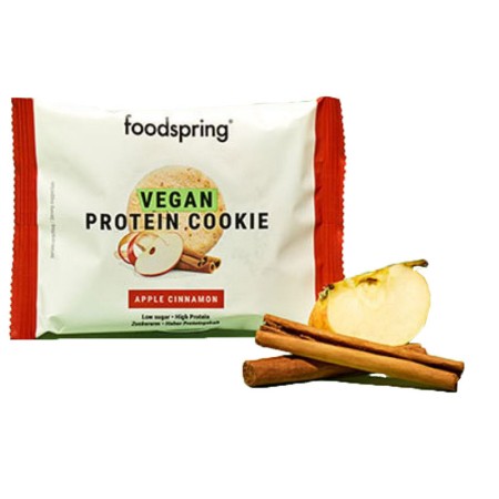 Foodspring vegan protein cookie mela e cannella 50 g