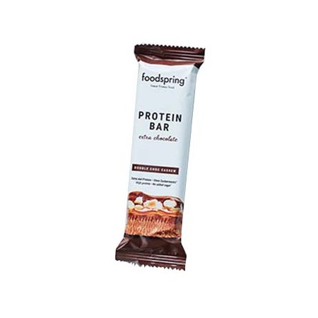 Barretta proteica extra cioccolato con doppio cioccolato e anacardi foodspring - 65g
