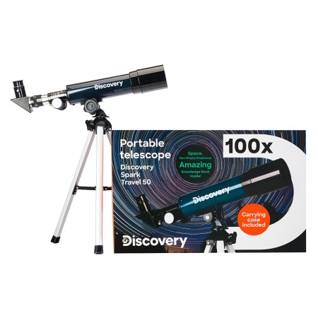 Telescopio levenhuk discovery spark travel 50 con libro