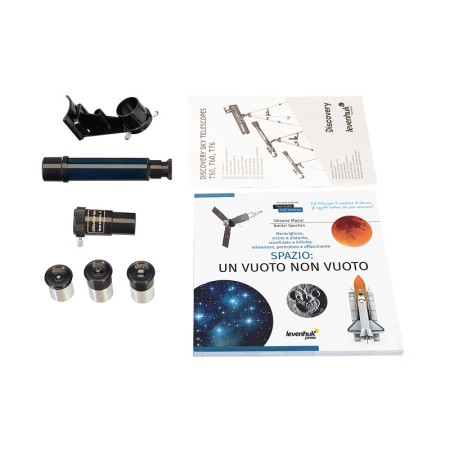 Telescopio levenhuk discovery sky t76 con libro