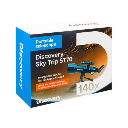 Telescopio levenhuk discovery sky trip st70 con libro