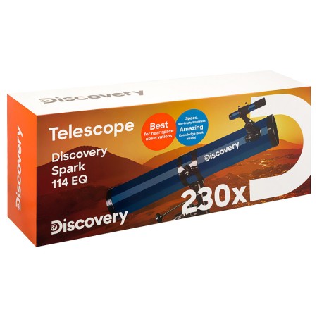 Telescopio levenhuk discovery spark 114 eq con libro
