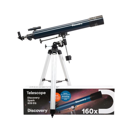 Telescopio levenhuk discovery spark 809 eq con libro