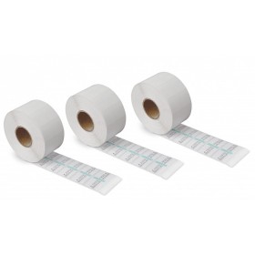 Rotolo di 500 etichette 26x16 stampate con viraggi (3 rotoli)