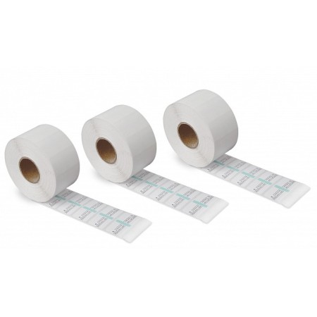 Rotolo di 500 etichette 26x16 stampate con viraggi (3 rotoli)