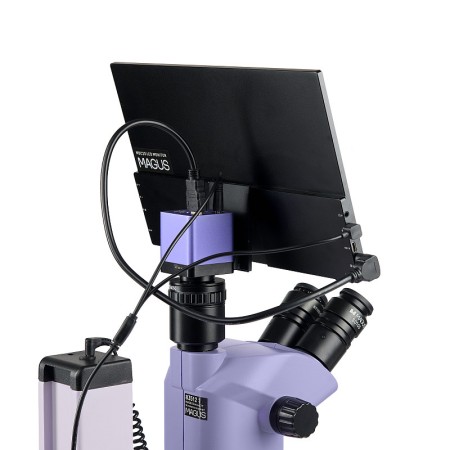 Microscopio stereoscopico digitale magus stereo d7t lcd base