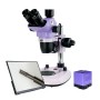 Microscopio stereoscopico digitale magus stereo d8t lcd base