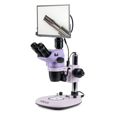 Microscopio stereoscopico digitale magus stereo d8t lcd base