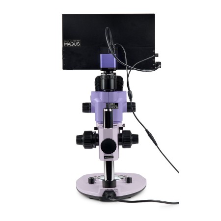 Microscopio stereoscopico digitale magus stereo d8t lcd base
