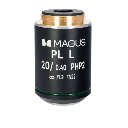 Obiettivo magus 20hp 20х/0,40 plan l fase php2 ∞/1,2 wd 8,0 mm