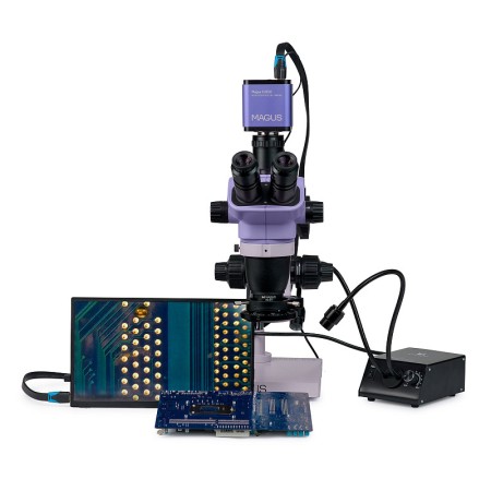 Microscopio stereoscopico digitale magus stereo d8tr lcd per riparazione elettronica