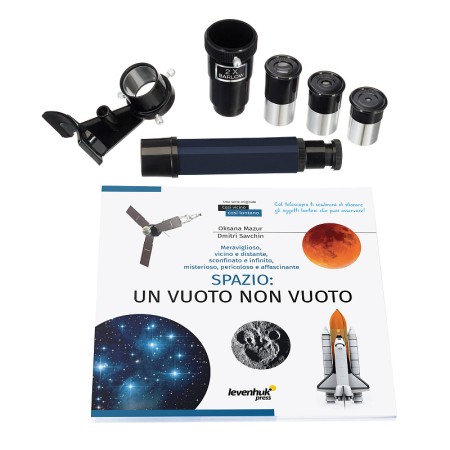 Telescopio levenhuk discovery spark 769 eq con libro