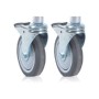 Ruota con freno Ø 10 cm - paio