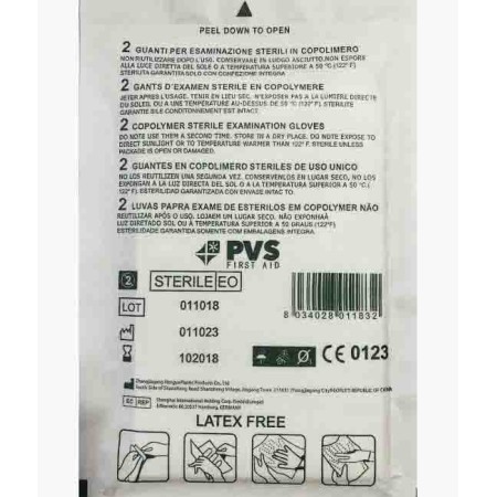 Guanti sterili in copolimero latex free