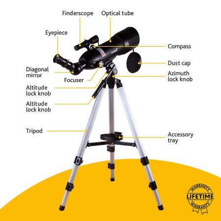 Telescopio levenhuk skyline travel 80