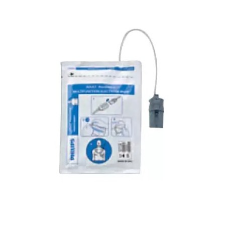 Coppia di piastre philips heartstart xl+/mrx / fr2 elettrodi multifunzionali preconnessi elettrodi adulti