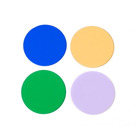 Set di filtri a colori magus lf4.2 (blu, verde, giallo, vetro satinato)