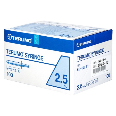 Strzykawki bezigłowe terumo 2,5 ml - koncentryczne złącze luer lock - ss02le1 - sterylne - opakowanie 100 szt.