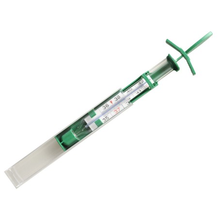 Termometro ecologico gima con lente di ingrandimento e shaker - 1 pz.