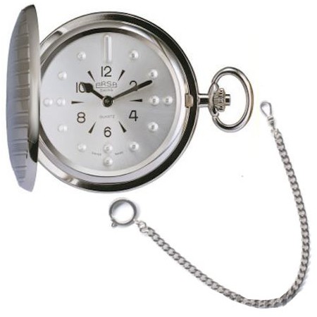 Orologio tattile da tasca, con coperchio apribile, quadrante da toccare per ciechi ed ipovedenti