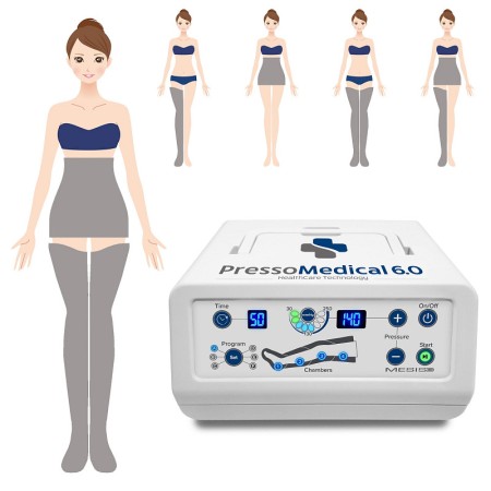 Pressomedical 6.0 advance pressotherapy con 2 leggings + slim body kit