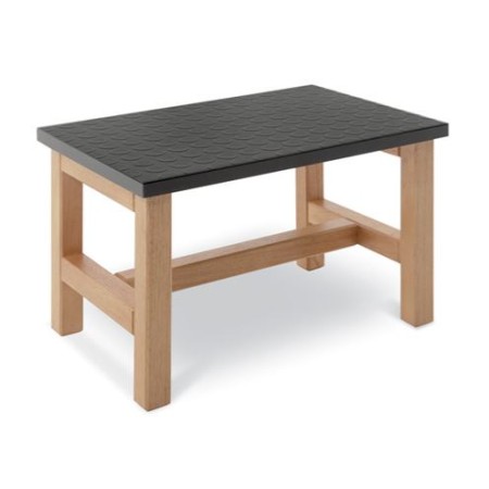 Wooden step with 1 step 27x40x25h cm for medical beds