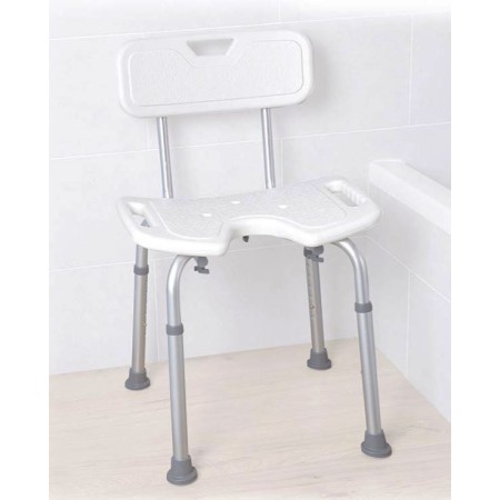 Sedile per bagno ad u mopedia con schienale