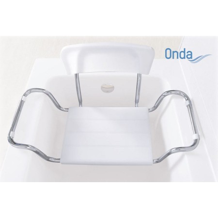 Moretti silla de bañera ancho ajustable con respaldo - capacidad de carga 100 kg