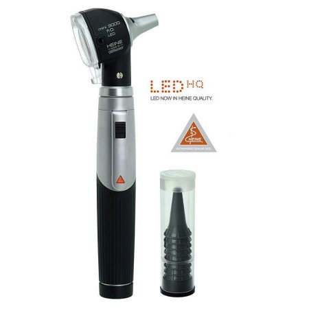 Otoscópio de fibra óptica led heine mini 3000 - preto d-008.70.110