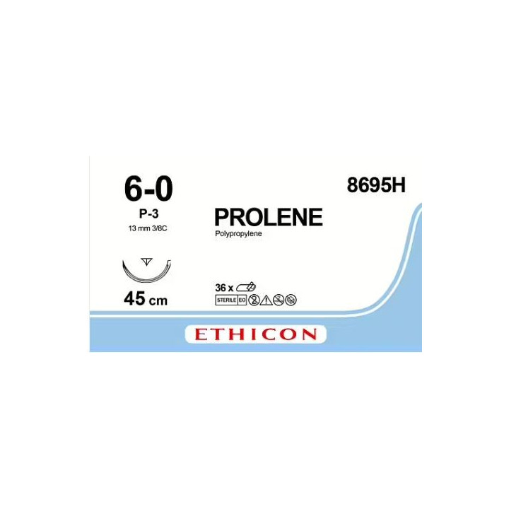 Ethicon Prolene Blue Naht – 4/0 Nadel 13 mm Packung 36 Stück.
