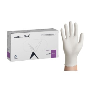 Bílé nitrilové rukavice bez pudru easycare nitrile flex - 100 ks.