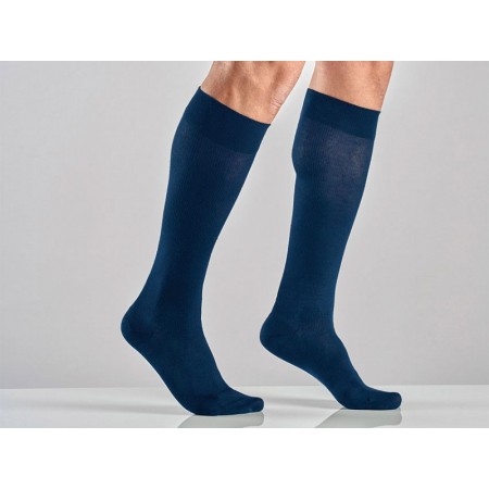 Gambaletto cotone unisex - s - media compressione - blu - 1 paio