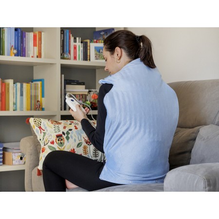 Heating pad with cover - grey/light blue