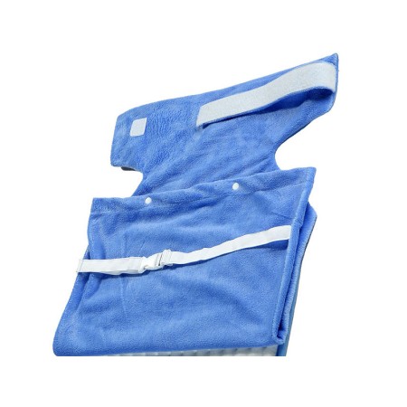 Coussin chauffant avec housse - gris/bleu clair