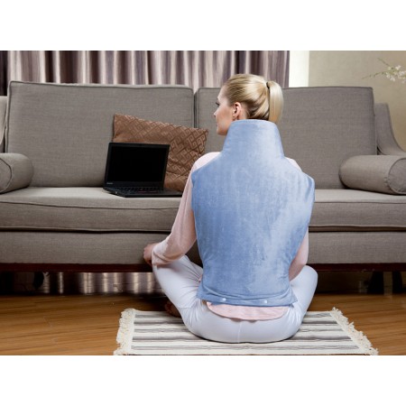 Heating pad with cover - grey/light blue