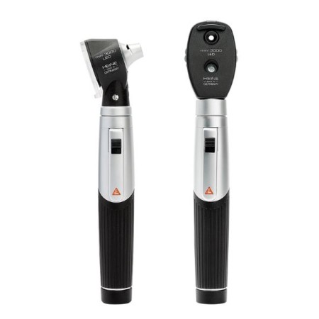 Set heine mini 3000 led direct oto + oftalmoscopio - nero - d-872.11.021 - 1 pz.