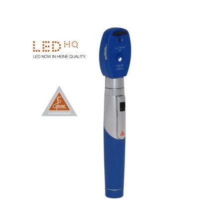 Set heine mini 3000 led direct oto + oftalmoscopio - blu -d-872.11.021 - 1 pz.